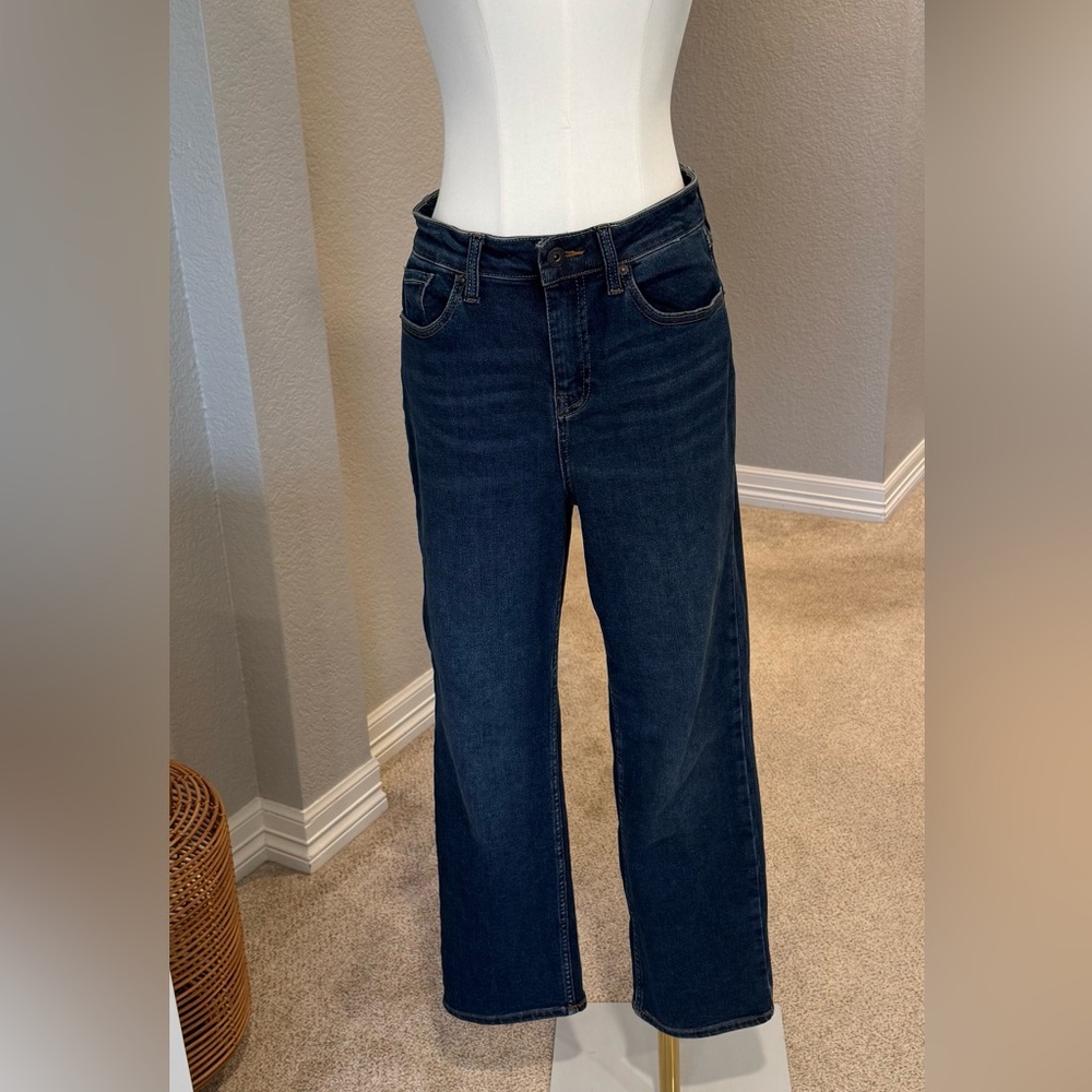 NWOT Flag & Anthem High Rise Straight Leg Ankle Length Dark Indigo Wash Jeans - Picture 4 of 11